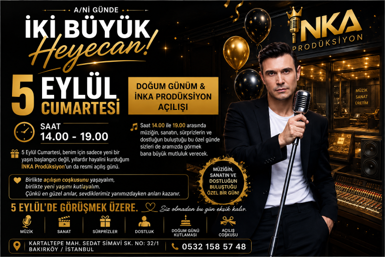 İnanç Karaduman’dan Çifte Kutlama: Doğum Günü ve Yeni Stüdyo Açılışı Aynı Gün